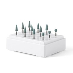 Dental LED Fiber Optic High Speed Handpiece /FG Polishing Burs White/Green Stone