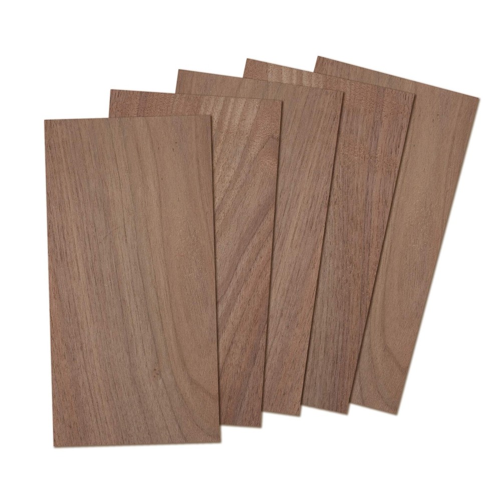 Walnut Wood Sheets Thin Lumber, Black Dark Unfinished Board for dark brown