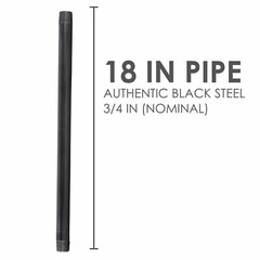 3/4 in. X 18 in. Black Pipe 4 Pack