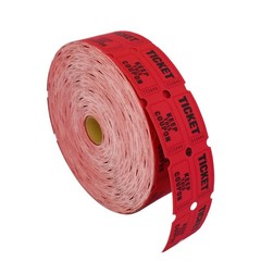 8000 Double Roll Raffle Tickets 4 Colors x 2000 Tickets Red Blue Yellow Green