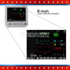 ETERFANT Patient Monitor ICU CCU Vital Sign for HOSP ECG/NIBP/RESP/TEMP/SPO2/PR