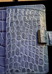 Filofax Pocket Classic Croc Organiser Planner Diary Indigo Leather w 2026 Refill