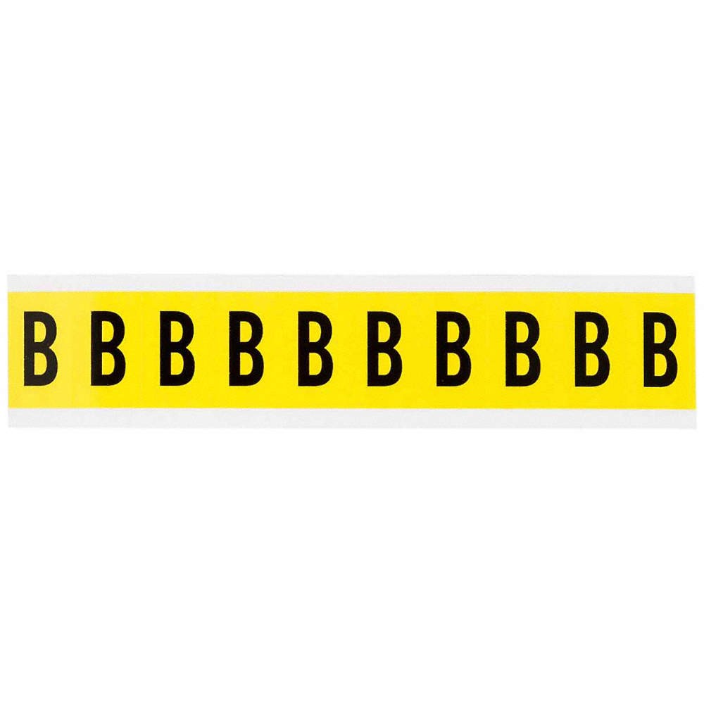BRADY 3430-B Letter Label,B,1-1/2″Hx7/8″W,Vinyl,PK10 32MF76