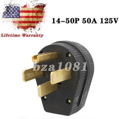 Fits NEMA 14-50p 50A 125-250V 4-Holes Plug DH Industrial Grade Straight Blade US
