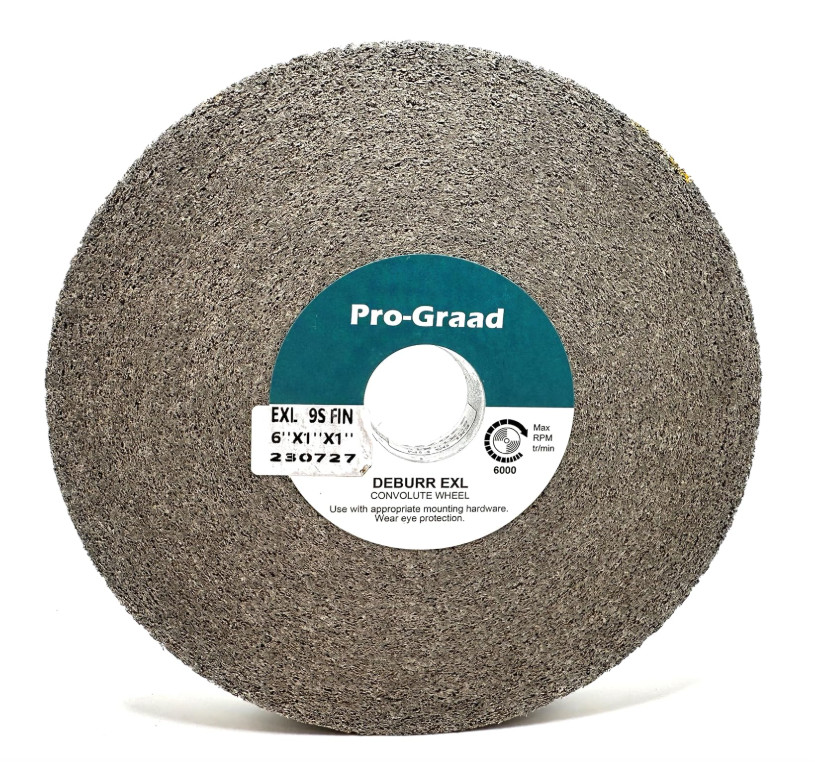 EXL Deburring Wheel – 6″ x 1″ x 1″ 9S Fine Grit – Silicon Carbide – Metal Deb…