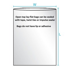 11×14″ Clear Poly Bags Flat Open Top 1-Mil ml LDPE Plastic T-Shirt 100 200 1000