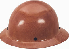 MSA Tan Skullgard Hard Hat with Staz-On Suspension and Full Brim 454664