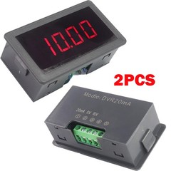 2Pcs Digital Display 0-10V 4-20mA 0-20mA V/A Analog Input Meter For Sensor HOT