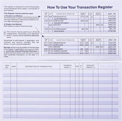 24 PCS Check Registers for Personal Checkbook, Easy to Read Checkbook Register