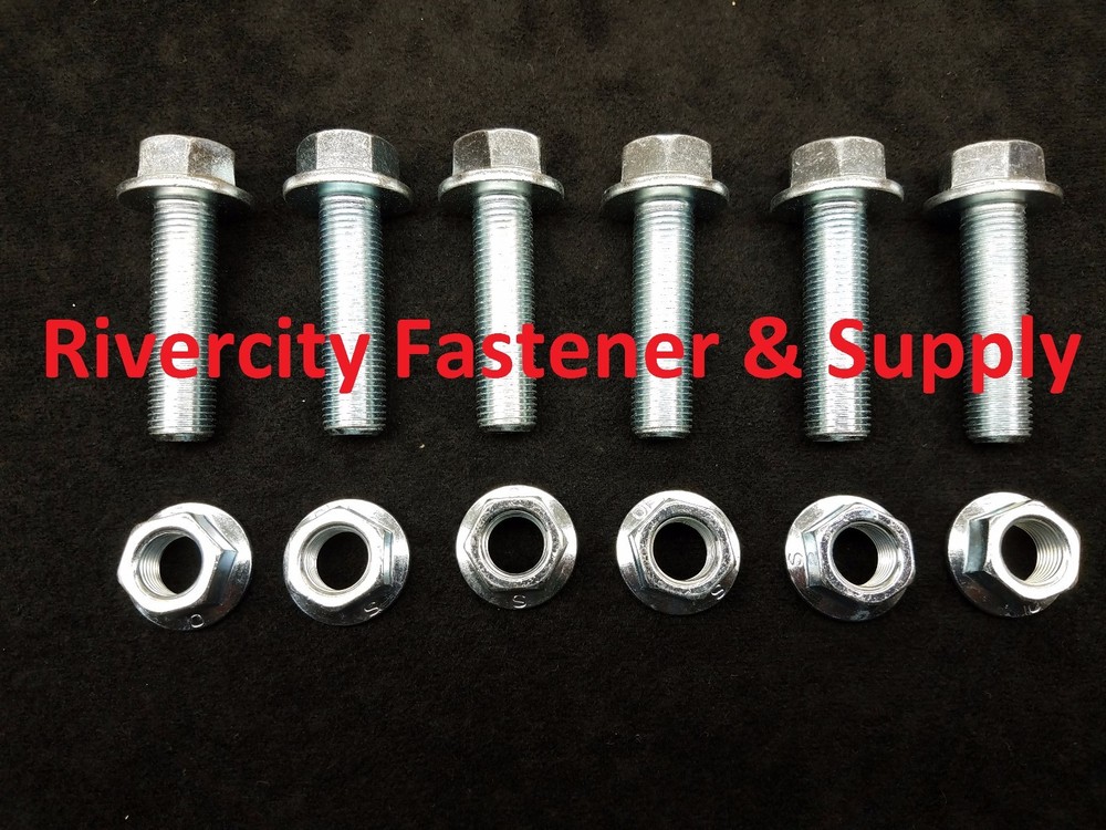 (6) M12-1.25 x 45 or M12x45 12mm x 45mm J.I.S. Small Head Hex Flange Bolt & Nut