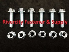 (6) M12-1.25 x 45 or M12x45 12mm x 45mm J.I.S. Small Head Hex Flange Bolt & Nut