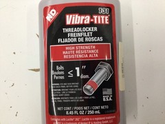 Vibra-Tite 13125 Threadlocker, Vibra-Tite 131, Red, High Strength, Liquid, 250