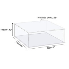 Display Case Box Acrylic Box Transparent Showcase 26x26x11cm for Collectibles