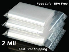 Clear Reclosable Zip Seal Bag Plastic 2 Mil Lock Bags Jewelry Zipper Baggie 2Mil