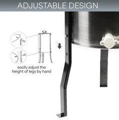 Four 4/8 Frame Stainless Steel Bee Honey Extractor SS Honeycomb Drum BEE-V004B