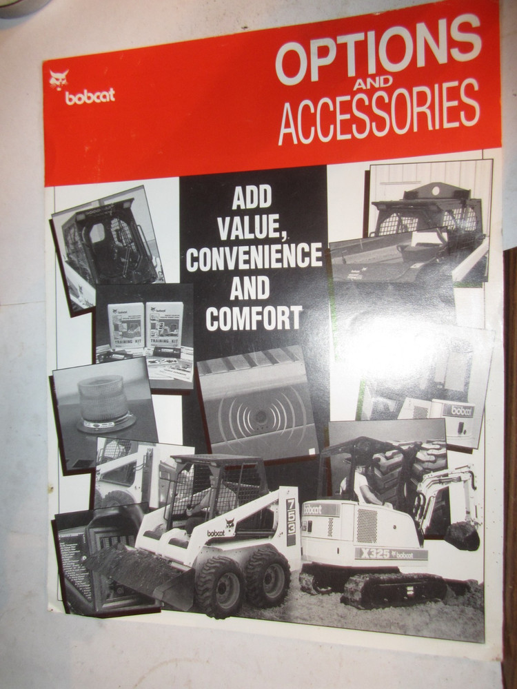 Bobcat Skid Steer Options & Accessories Dealer’s SALES Brochure 1996 FOLDOUT