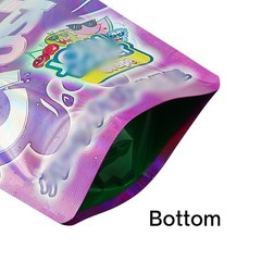 100pcs Cartoon Candy Holographic Mylar Bags 3.5g Smell Proof Zipper Pouches