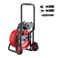 Uimoso Electric Drain Auger Machine with 100 FT x 3/4 In Cable and Auto Feed