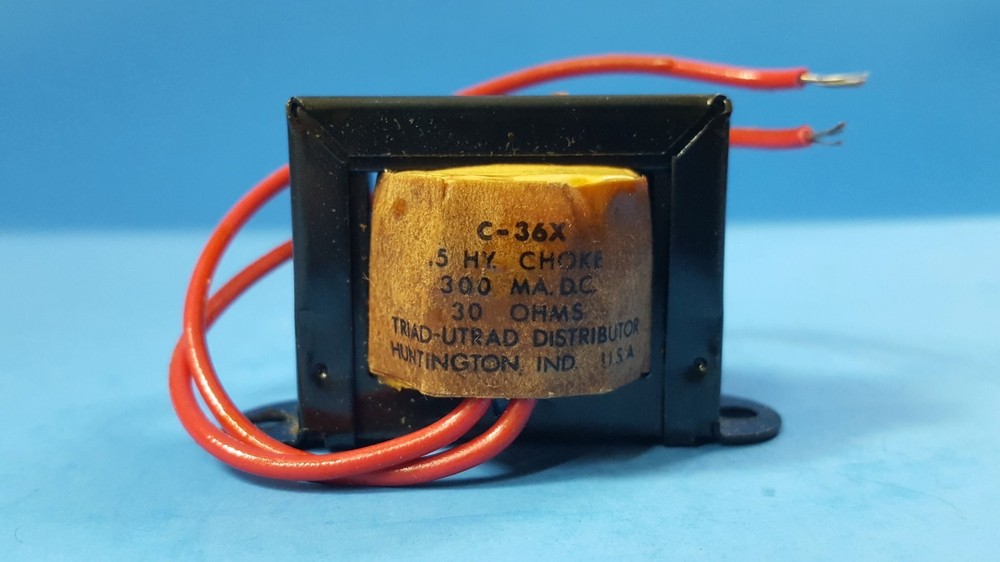 ONE-Unshielded Wirewound Inductor, C-36X, TRIAD, 300Ma DC, 0.5HY, 30 OHMS, CHOKE