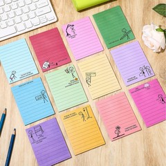 Saypacck 12 Pcs Funny Sticky Notes for Work 4×3 4 x 2.99 inches, Multi Color