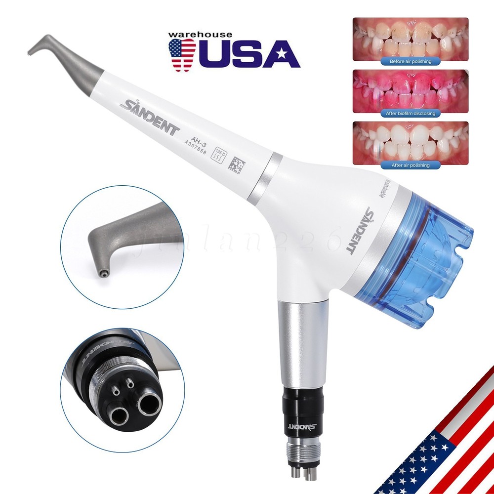 SANDENT Dental Air Polisher Prophy Handpiece AIR-FLOW Handy 4 Holes
