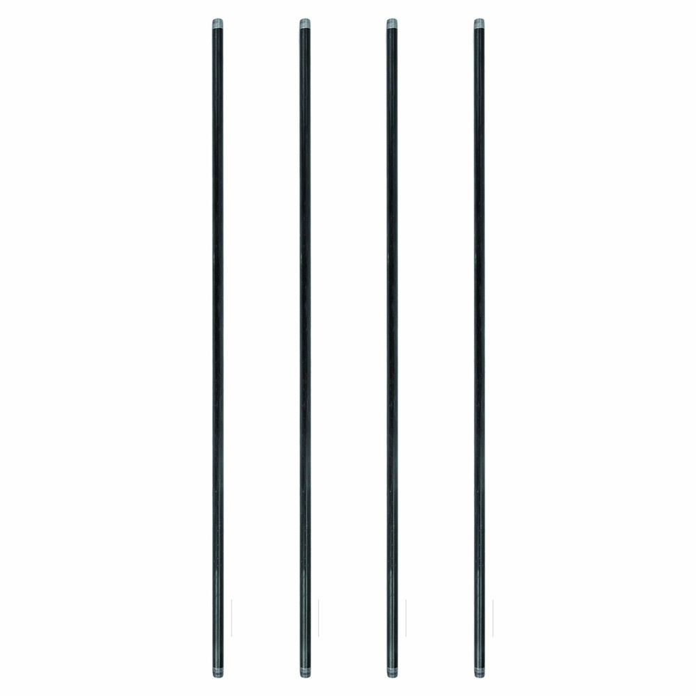 1/2 in. X 48 in. Black Pipe 4 Pack