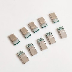 FLEAVER 10pack USB 3.1 Type C Male Connector USB-C OTG Host with 5.1k Resistor