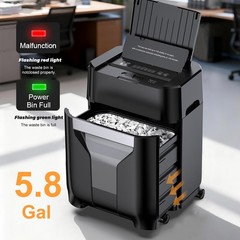 QUIETLEMON 120 Sheet Paper Shredder Cross Cut Commerical For Office Home