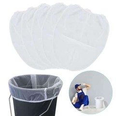 5 Pieces Paint Strainer Bags 5 Gallon White Fine Mesh Filters Elastic Opening