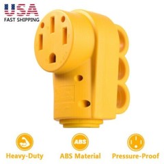 NEMA 14-50R RV Replacement Female Plug, 125/250V 50 Amp with Disconnect Handle
