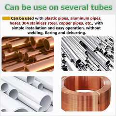 230PCS Brass Compression Sleeves Ferrules & Insert 1/2″ 3/8″ 5/16″ 1/4″ 3/16″ 1/