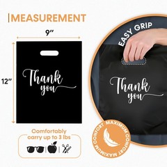 THANK YOU MERCHANDISE BAGS, different sizes 9″x12″, 12″x15″, 15″x18″ 1.25 Mil…