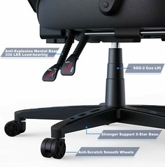 ELECWISH Criss Cross Legged Chair w/ Wheels Armless Swivel Office Desk Chair