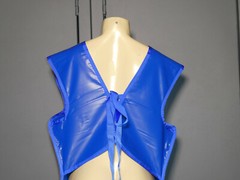 X-Ray Front Protection Apron Size Adult Unisex Large Tie Closure Blue