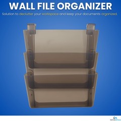 1Intheoffice Wall File Holder Unbreakable Plastic Letter Wall File Plastic Wall