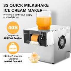 Commercial Snowflake Ice Machine, Snow Cone Machine, Ice Shaver Slush Maker