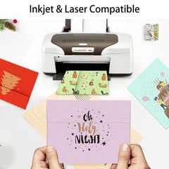 Colored Envelopes Self Seal A7 50 Pack, 10 Colors, Goefun 5.25 x 7.25 Printab…