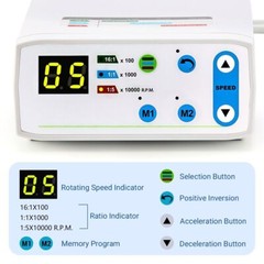 AZDENT Dental LED Brushless Electric Micro Motor 4 Holes LED Micro Motor