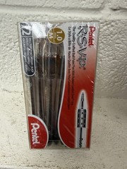 Lot Of 10 24 Packs 120 Pentel RSVP Ball Point Pen Fine Black Ink NIB