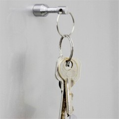 8X Magnet Keychain for Testing Gold Silver Brass Coins Jewelry Key Hanger Holder