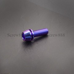 M5 M6x16 18 20 25mm Titanium Bolt+Washer MTB Bike Fixed Stem Handlebar Part 6pcs