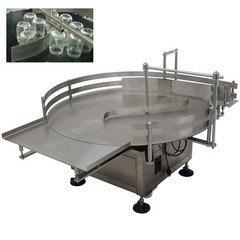 Auto Bottle Unscrambler 39.4” Round Table Bottle Collecting Machine Organizer