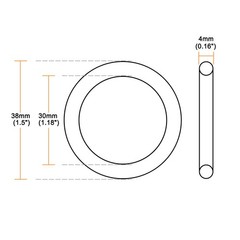 10pcs O-Rings Nitrile Rubber Seal Rings Sealing Gasket 30mm x 38mm x 4mm