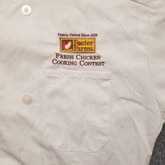 Edwards Unisex Adult Chef Coat Jacket Large White Foster Farms Double Breasted *
