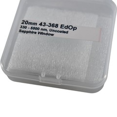NEW Edmund Optics 43-368 Uncoated Sapphire Precision Window 20mm Dia 2mm Thick