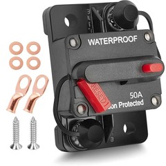 RED WOLF 50A Amp Circuit Breaker for Car/Boat/Solar Systems #BS0050 Manual Reset
