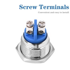 Silver 12V DC Waterproof Metal Circle Push Button Momentary Horn Switch Car/Boat