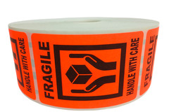 2×3-inch Fragile Hands Box Heavy Br/Rd Label Shipping Stickers 2 RLS with 300 EA