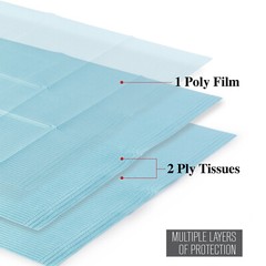 Up to 2000, Disposable Dental Bibs 3-Ply Waterproof Medical Tattoo Towel 13″x18″