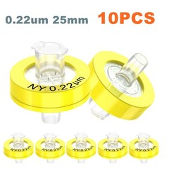 3000PCS Nylon Yellow Syringe Filters 13mm/25mm Diameter; 0.45μm/0.22μm Pore Size